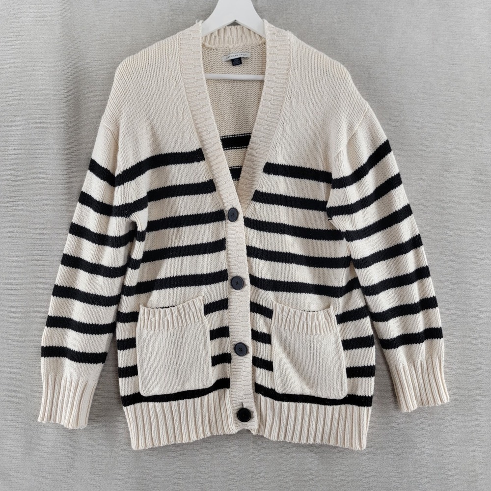 American Eagle Womens Sweater Varsity Cardigan Preppy Academia Size Small